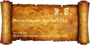 Morschauer Borbála névjegykártya